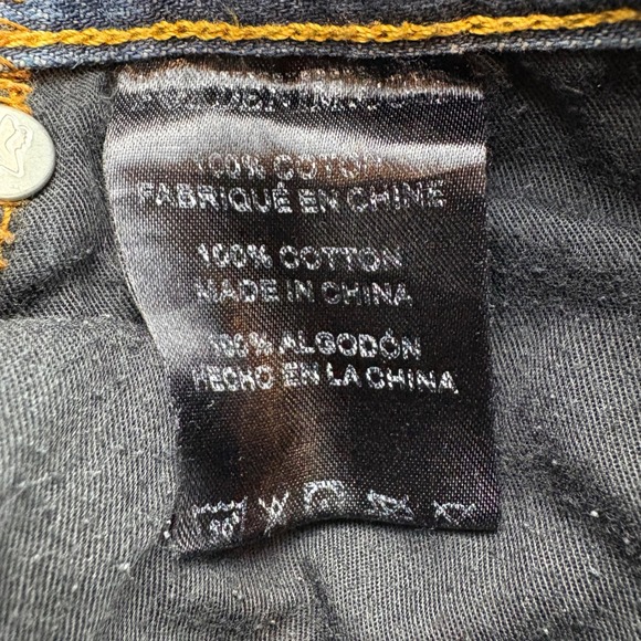 Fox Denim Duster Jeans Mens 31 Blue Y2K Racing VTG Grunge Relaxed Fit Bootcut - Picture 16 of 16